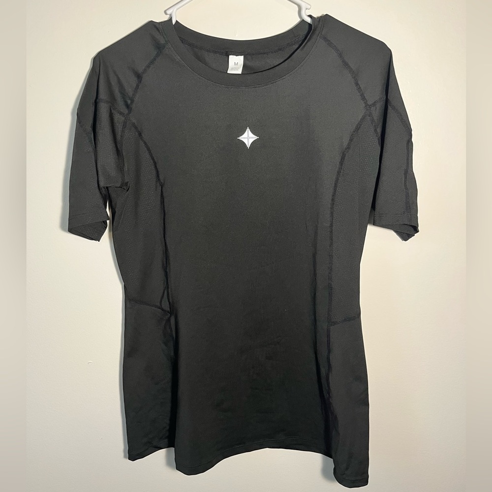 Milin Naco Black Short Sleeve Breathable Compression T Shirt Men’s Size M